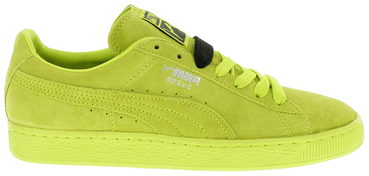 lime green puma suede