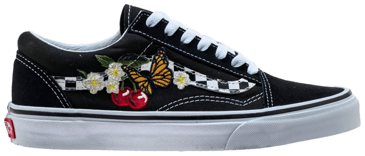 old skool checkered floral