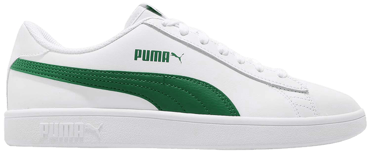 puma smash v2 white green