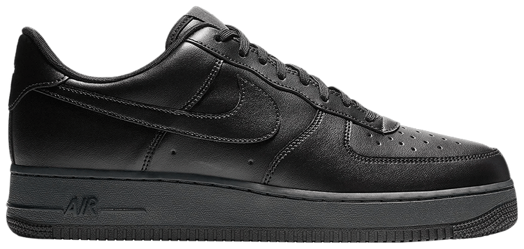 nike air force 1 flyleather triple black