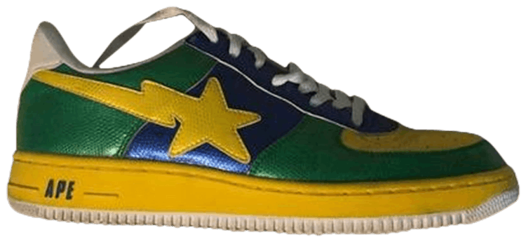 green yellow blue bapesta