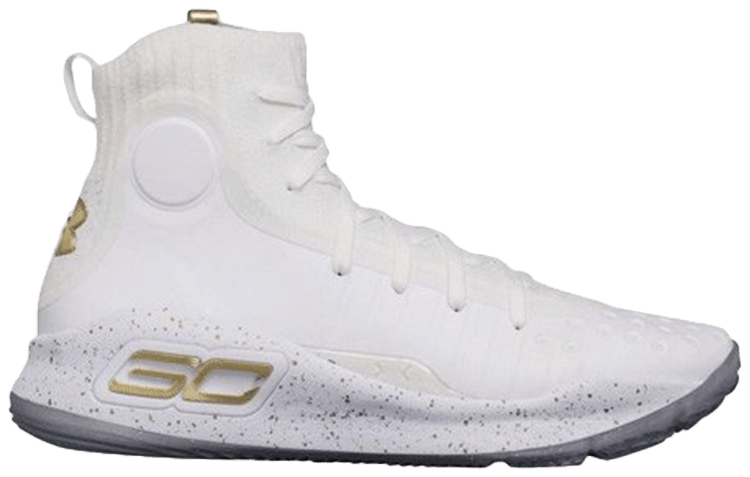 curry 4 shoes white and gold