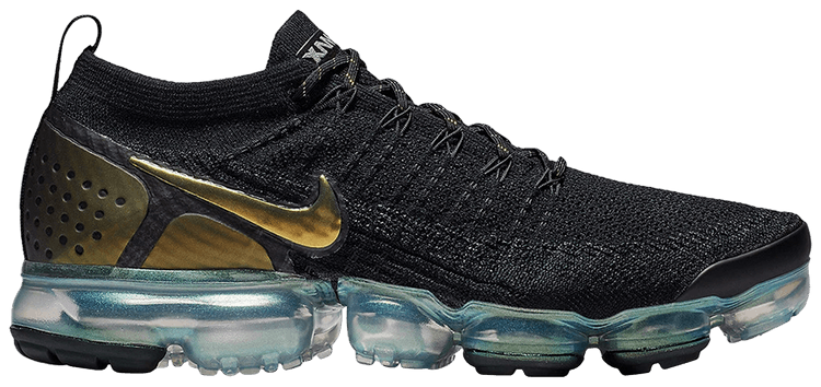 vapormax flyknit 2 black and gold