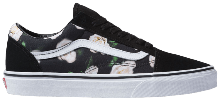 romantic floral old skool shoes