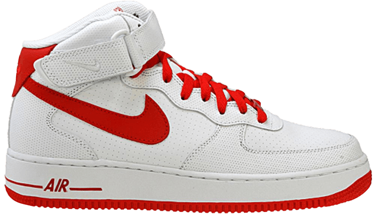Air Force 1 Mid '07 'White Varsity Red 