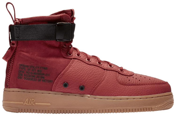 nike air force mid 1 red