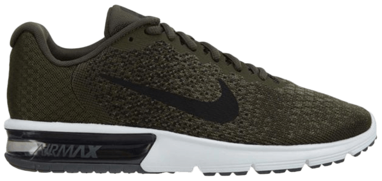 nike men's air max sequent 2 olive green running shoes