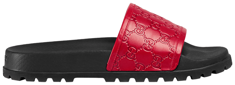 Gucci Signature Slide 'Hibiscus Red