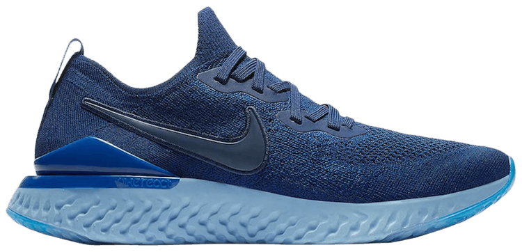 nike epic react flyknit 2 grey and blue