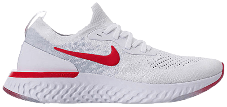 nike epic react red and white