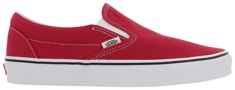 crimson slip on vans