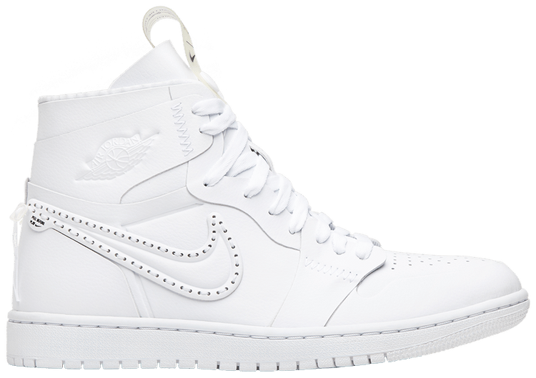 Comme des Garçons x Air Jordan 1 Retro Strap High 'White' - Air Jordan ...