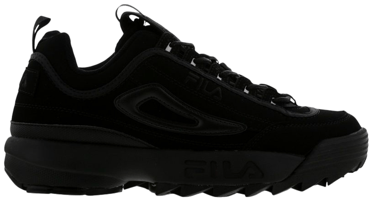 FILA Disruptor II 2 Triple Black Shoes Unisex Size US 4-11 FS1HTA1078X_BBK
