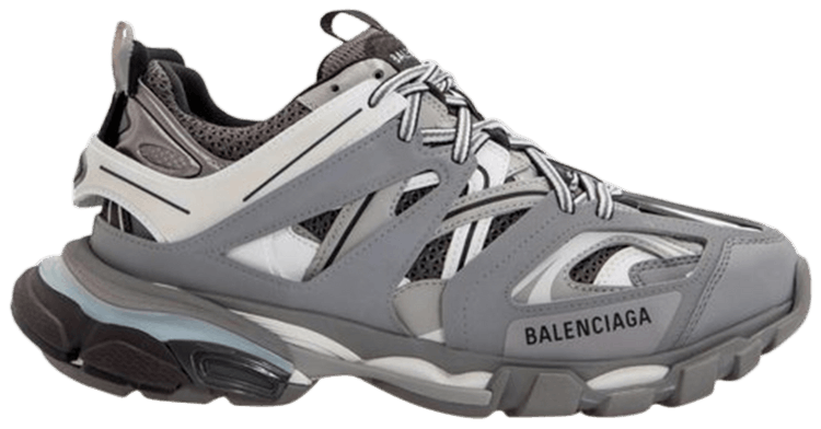 Balenciaga Track Logo detailed Leather Mesh And Lyst