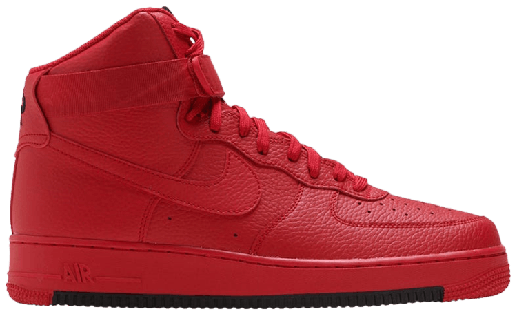 nike air force 1 high black and red