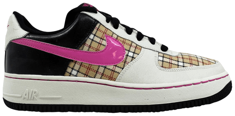 pink check air force ones