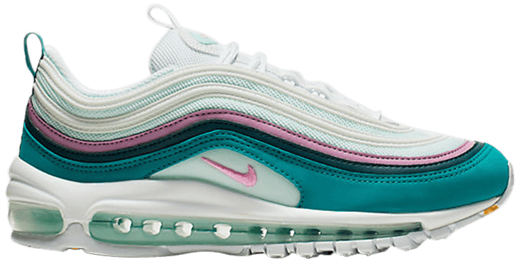 white pink and turquoise air max 97
