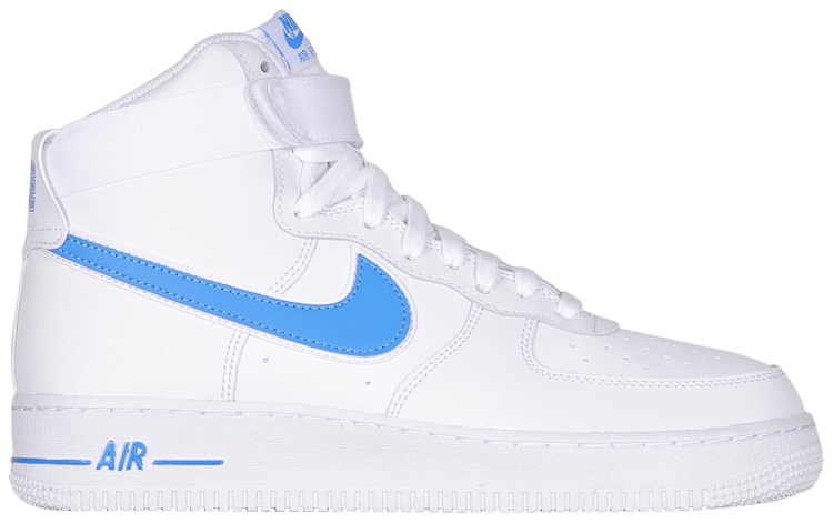 nike air force blue and white high top