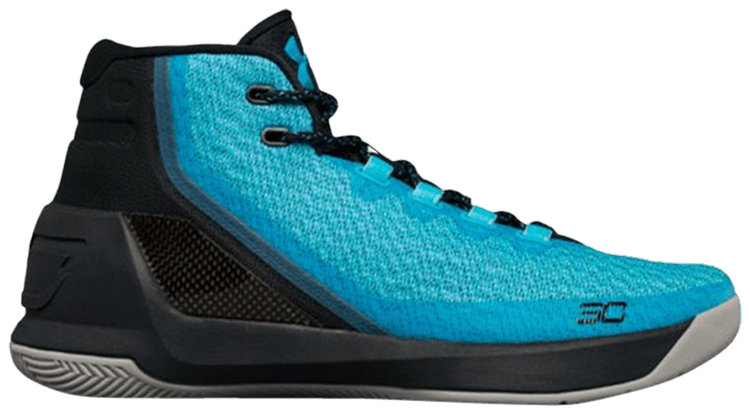 Curry 3 Mid 'Peacock Blue' - Under