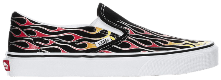 vans mash up flames slip on