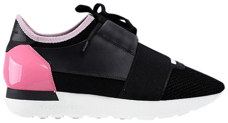 balenciaga runners black and pink