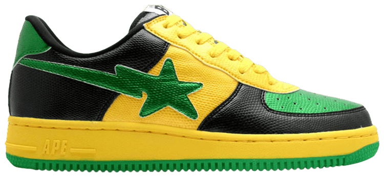 bapesta green yellow black
