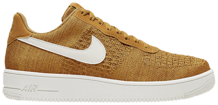 nike air force 1 flyknit 2.0 gold suede