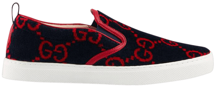 Gucci GG Terry Cloth Slip-On 'Blue Red 