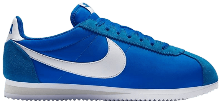 navy blue nylon nike cortez