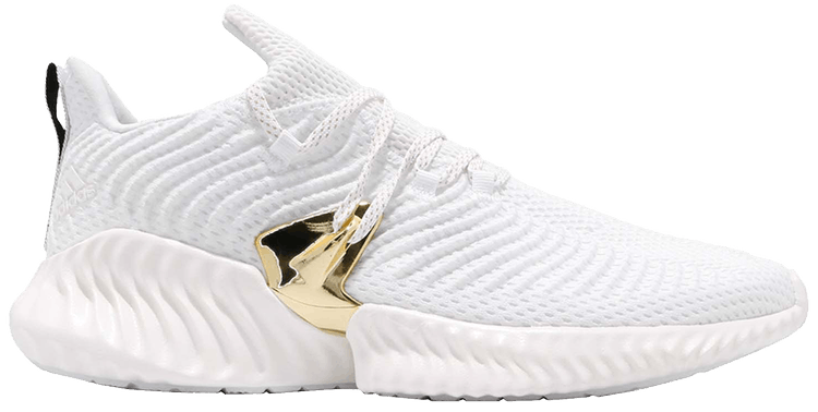 adidas alphabounce instinct white and gold cheap buy online