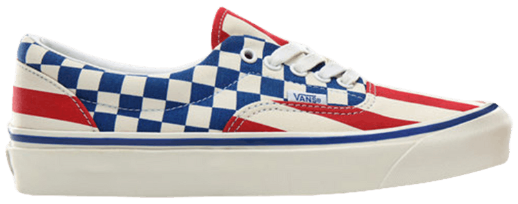 vans era red and blue