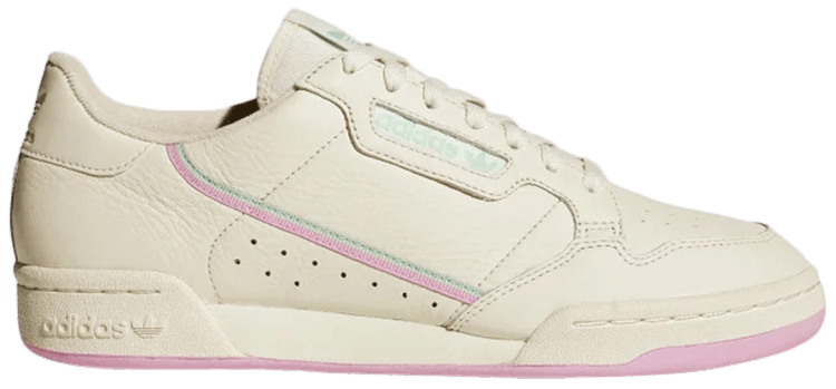 adidas continental 80 off white true pink clear mint