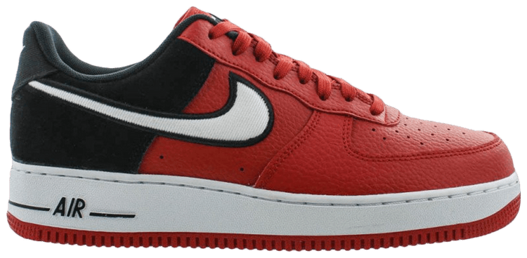 nike air force ones red and black