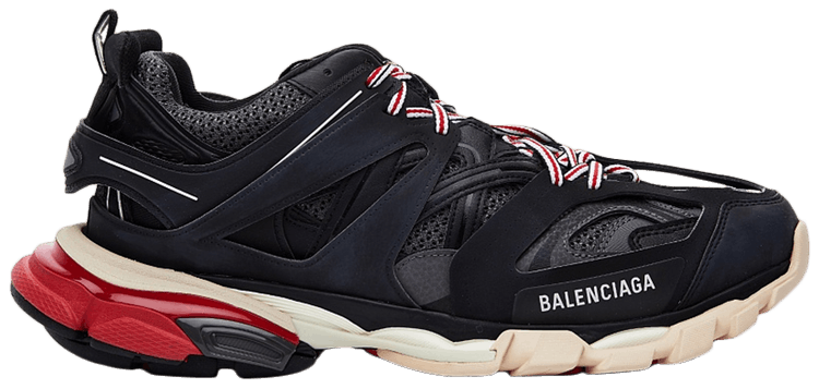 balenciaga track black grey red