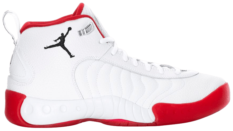 white jordans with red