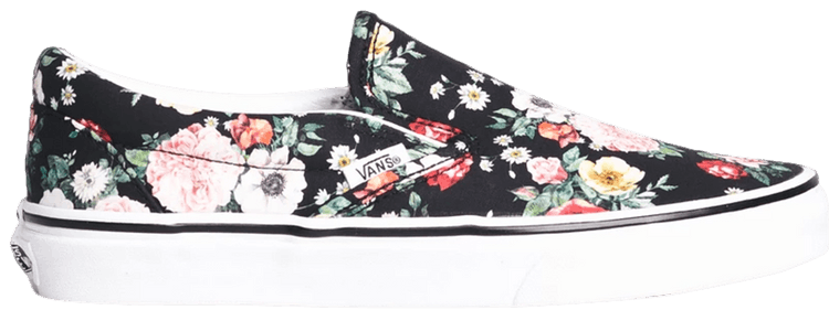 vans garden floral slip on