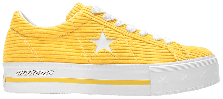 converse x mademe one star platform yellow