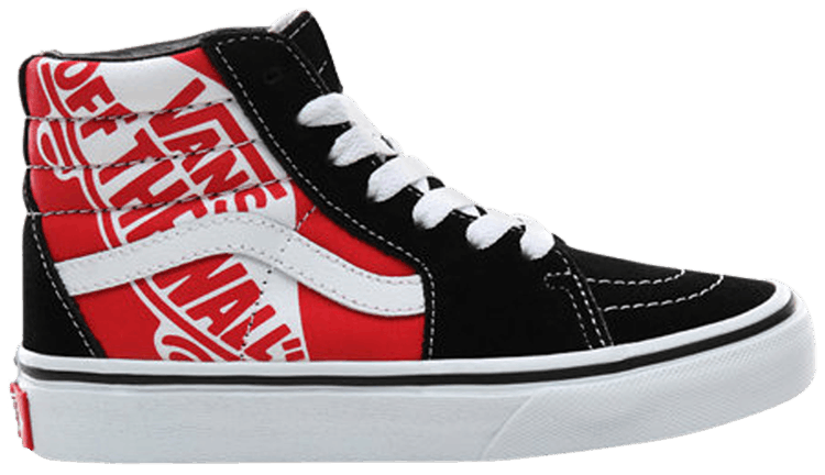 red and black off the wall vans