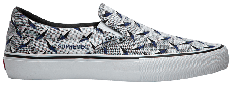 vans slip on supreme diamond plate white