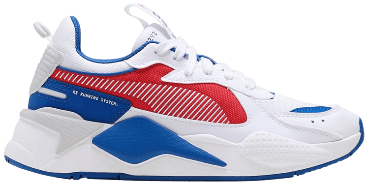 red and blue pumas