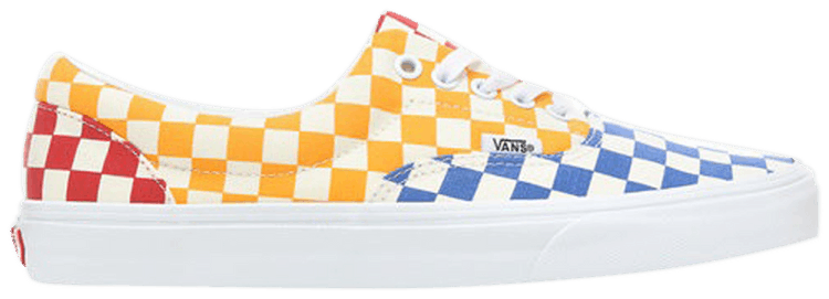 women's multi colored checkered vans