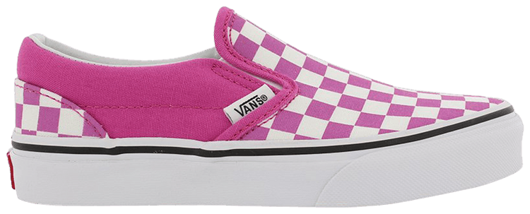 raspberry rose checkered vans