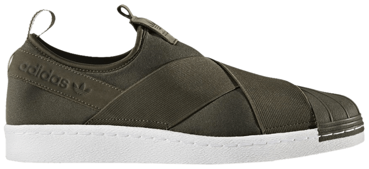 adidas superstar slip on olive