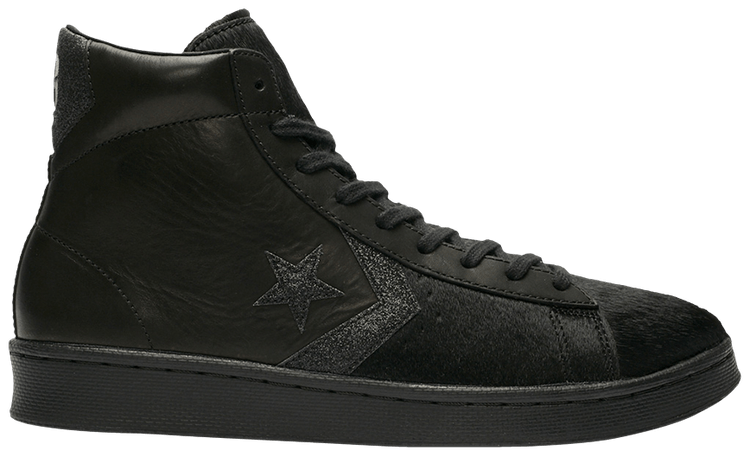 converse pony hair black