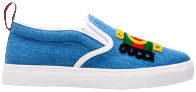 gucci blue slip on