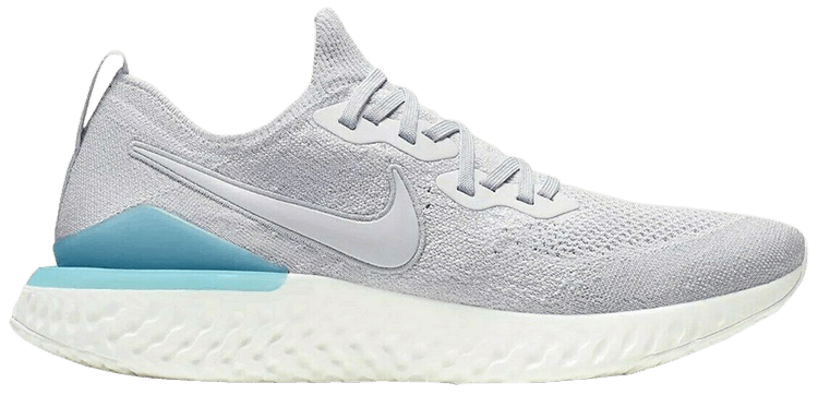 nike epic react flyknit 2 grey and blue