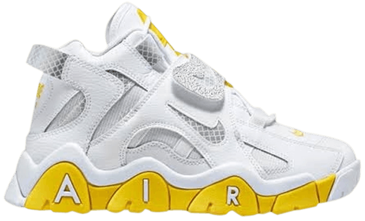nike barrage yellow and white