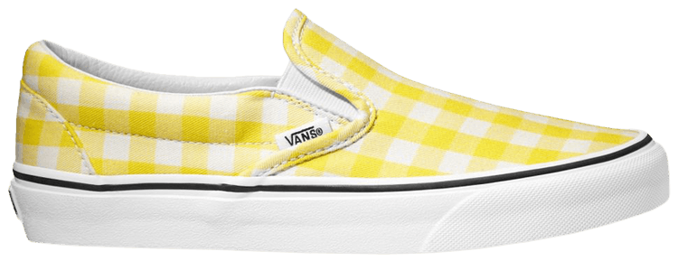 gingham yellow vans