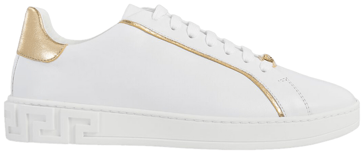 versace white and gold sneakers