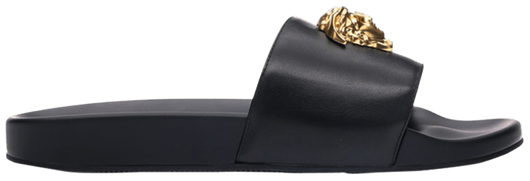 Kith x Versace Leather Slides 'Black' - Versace - DSU7428 DVG3G D41O | GOAT